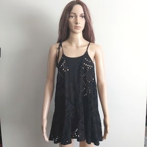 Free People Intimately black eyelet dress beach cover boho